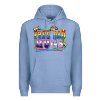 Colony Blue Free dad hugs pride Premium Hoodie - FaDigitalArtStudio