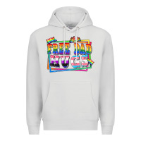 Dove Grey Free dad hugs pride Premium Hoodie - FaDigitalArtStudio
