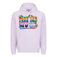 Lilac Free dad hugs pride Premium Hoodie - FaDigitalArtStudio