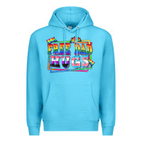 Ocean Blue Free dad hugs pride Premium Hoodie - FaDigitalArtStudio