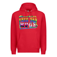 Red Free dad hugs pride Premium Hoodie - FaDigitalArtStudio