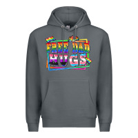 Rock Free dad hugs pride Premium Hoodie - FaDigitalArtStudio