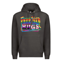 Smoke Free dad hugs pride Premium Hoodie - FaDigitalArtStudio