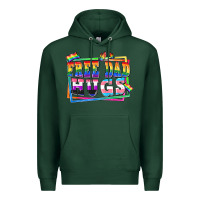 Sports Green Free dad hugs pride Premium Hoodie - FaDigitalArtStudio