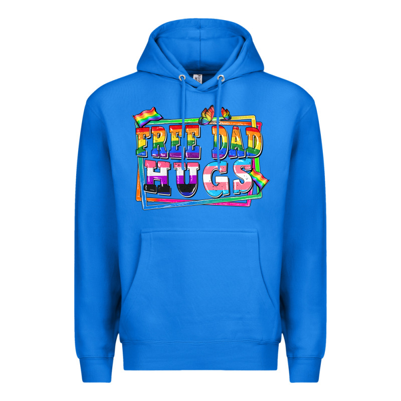 Free Dad Hugs Pride Premium Hoodie by FaDigitalArtStudio | Teevron