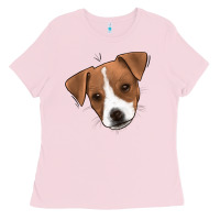 Bubblegum Pink Jack Russel Ladies Tee - Jasminsmagicworld