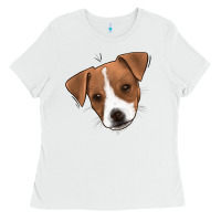 White Jack Russel Ladies Tee - Jasminsmagicworld