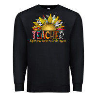 Black Teacher Premium Sweatshirt - CowhideDigitalArt