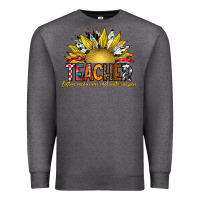 Charcoal Heather Teacher Premium Sweatshirt - CowhideDigitalArt