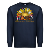 Navy Teacher Premium Sweatshirt - CowhideDigitalArt