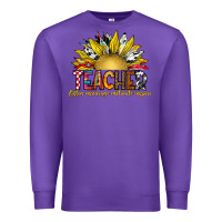 Purple Teacher Premium Sweatshirt - CowhideDigitalArt