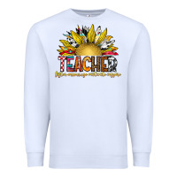 White Teacher Premium Sweatshirt - CowhideDigitalArt