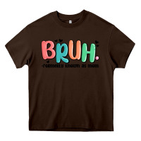 Chocolate Brown bruh formerly known as mom Heavy Core Tee - MaliasSmallBusiness