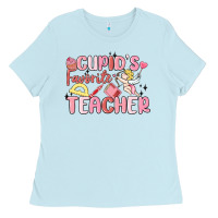 Baby Blue cupid's favorite teacher Ladies Tee - MaliasSmallBusiness