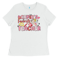White cupid's favorite teacher Ladies Tee - MaliasSmallBusiness