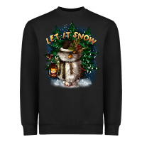Black let it snow Heavyweight Sweatshirt - CowGirlArtShop