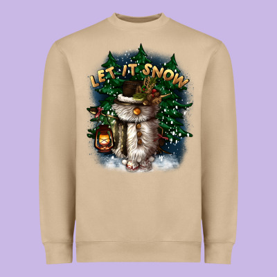Let It Snow Heavyweight Sweatshirt Designed By Cowgirlartshop
