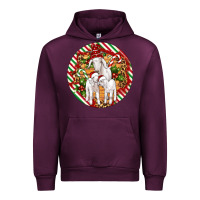 Mauve Wine christmas goat family ornament Urban Hoodie - Artiststas