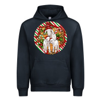 Navy christmas goat family ornament Urban Hoodie - Artiststas