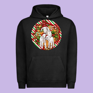 Christmas Goat Family Ornament Urban Hoodie Designed By Artiststas