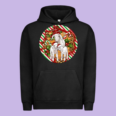 Christmas Goat Family Ornament Urban Hoodie Designed By Artiststas