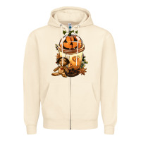 Sandshell Halloween Jack O Lantern Bobba Cup Zipper Hoodie - FaDigitalArtStudio