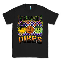 Black halloween vibes smiley face Classic Tee - BarkalooDesign