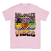 Bubblegum Pink halloween vibes smiley face Classic Tee - BarkalooDesign