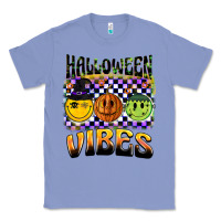 Colony Blue halloween vibes smiley face Classic Tee - BarkalooDesign