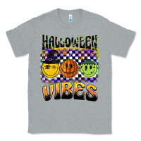 Heather Grey halloween vibes smiley face Classic Tee - BarkalooDesign