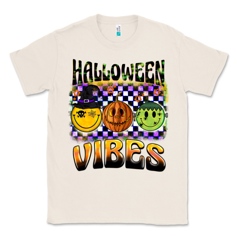 Halloween Vibes Smiley Face Classic Tee by BarkalooDesign | Teevron