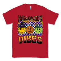 Red halloween vibes smiley face Classic Tee - BarkalooDesign