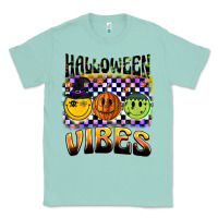 Seafoam halloween vibes smiley face Classic Tee - BarkalooDesign