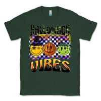 Sports Green halloween vibes smiley face Classic Tee - BarkalooDesign