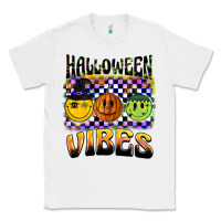 White halloween vibes smiley face Classic Tee - BarkalooDesign