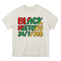 Cream black history Heavy Core Tee - MaliasSmallBusiness