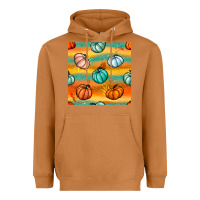 Meerkat Pumpkin And Glitter Seamless Pattern Heavyweight Hoodie - BundleAndBundleShop