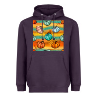 Plum Pumpkin And Glitter Seamless Pattern Heavyweight Hoodie - BundleAndBundleShop