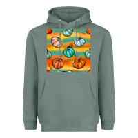 Sage Pumpkin And Glitter Seamless Pattern Heavyweight Hoodie - BundleAndBundleShop