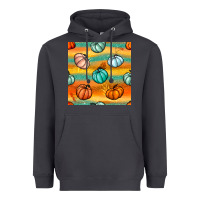 Smoke Pumpkin And Glitter Seamless Pattern Heavyweight Hoodie - BundleAndBundleShop