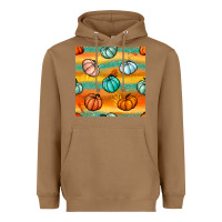 Toasted Coconut Pumpkin And Glitter Seamless Pattern Heavyweight Hoodie - BundleAndBundleShop