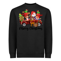 Black merry christmas truck gnomies Heavyweight Sweatshirt - CowGirlArtShop