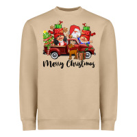 Mushroom merry christmas truck gnomies Heavyweight Sweatshirt - CowGirlArtShop
