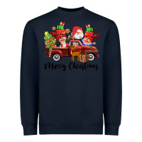 Navy merry christmas truck gnomies Heavyweight Sweatshirt - CowGirlArtShop
