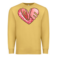 Antique Gold heart shaped love valentine's day Premium Sweatshirt - LillyAllenDesigns