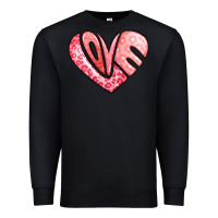 Black heart shaped love valentine's day Premium Sweatshirt - LillyAllenDesigns