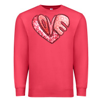 Cardinal heart shaped love valentine's day Premium Sweatshirt - LillyAllenDesigns