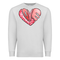 Dove Grey heart shaped love valentine's day Premium Sweatshirt - LillyAllenDesigns