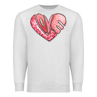 Oatmeal Heather heart shaped love valentine's day Premium Sweatshirt - LillyAllenDesigns
