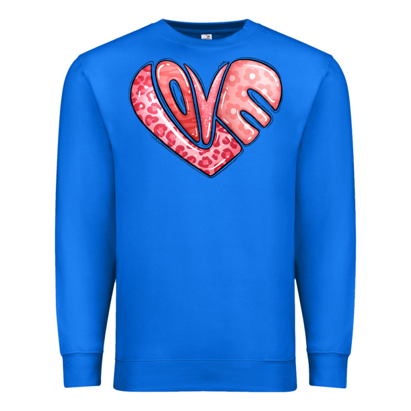 Heart Shaped Love Valentine's Day Premium Sweatshirt by LillyAllenDesigns | Teevron